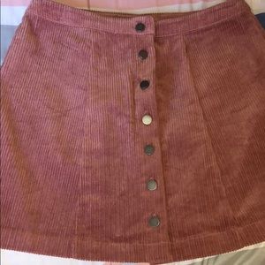 Forever 21 pink corduroy mini skirt